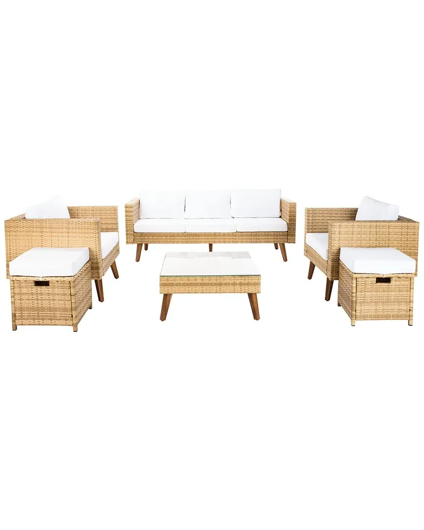Presla 6-Piece Outdoor Living Set - Natural, Wicker