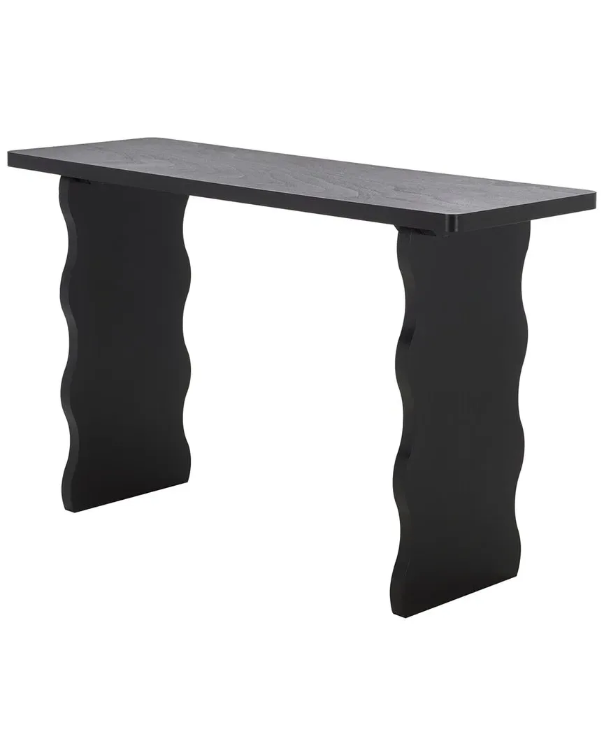 Preslyn Console Table - Black, Pine Wood