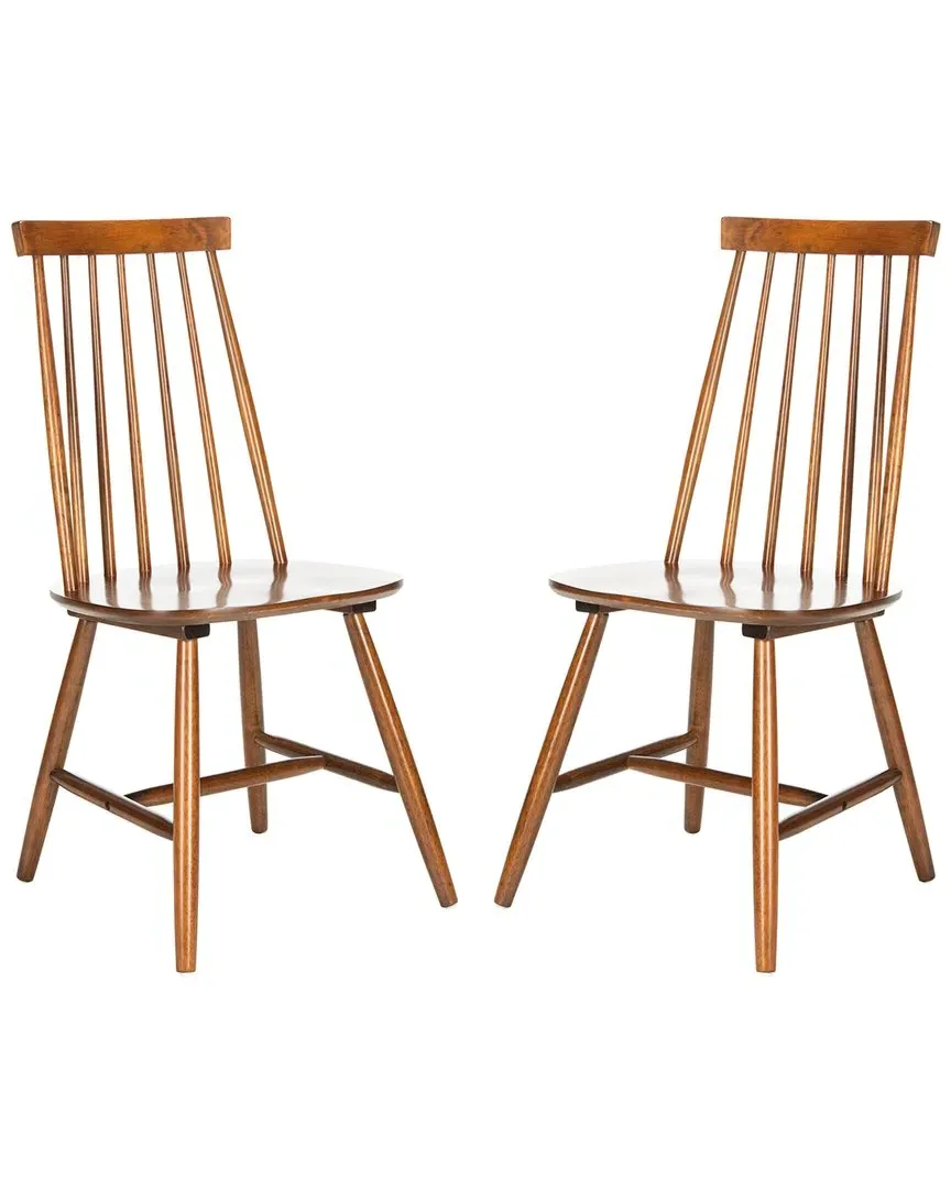 Priam Set of 2 Dining Chairs - Walnut, Wood image