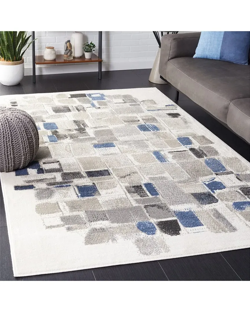 Pyramid Area Rug - White, Polypropylene