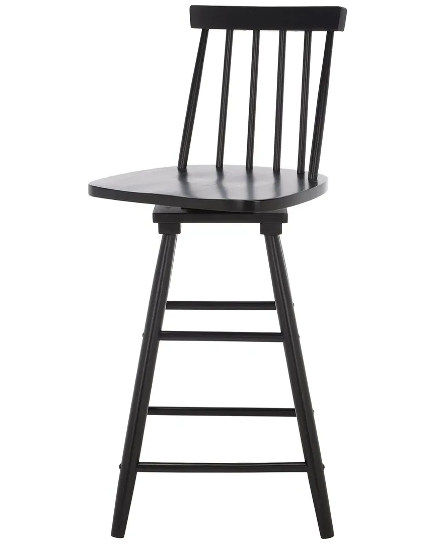Quai Swivel Counter Stool - Black, Wood image