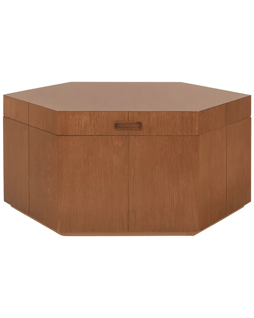 Rafaela Hexagon Coffee Table with Storage - Walnut image