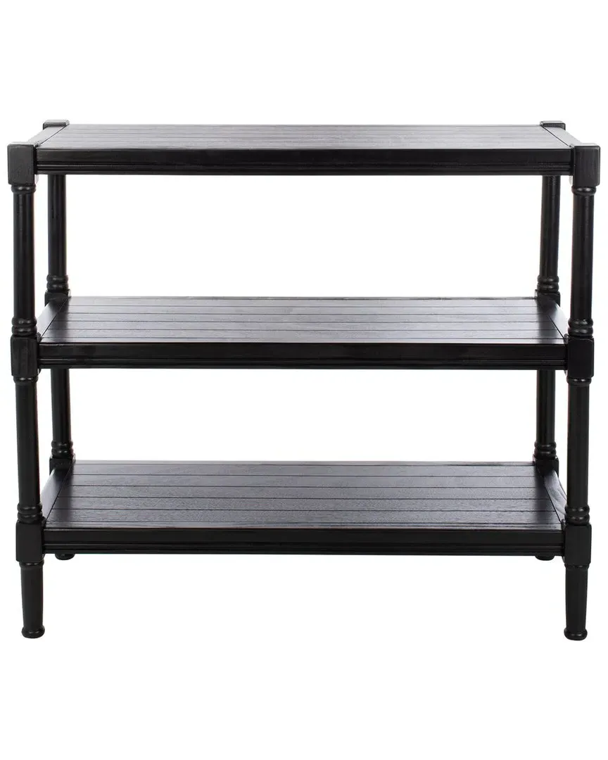 Rafiki 3-Shelf Console Table - Black, Pine image