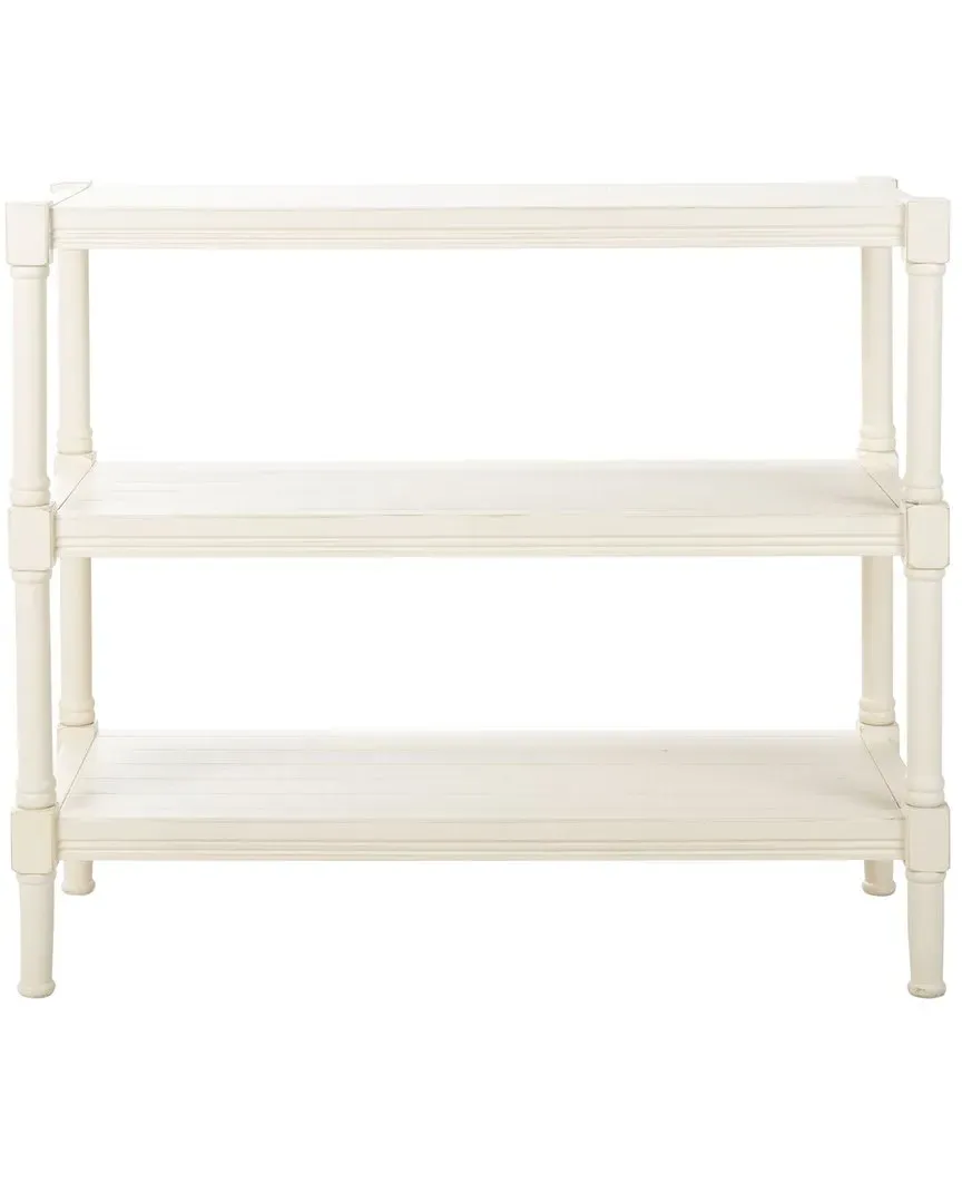 Rafiki 3-Shelf Console Table - White, Pine