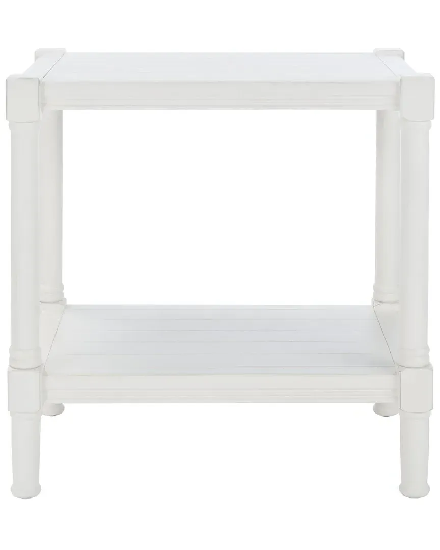 Rafiki Rectangle Accent Table - White, Pine image