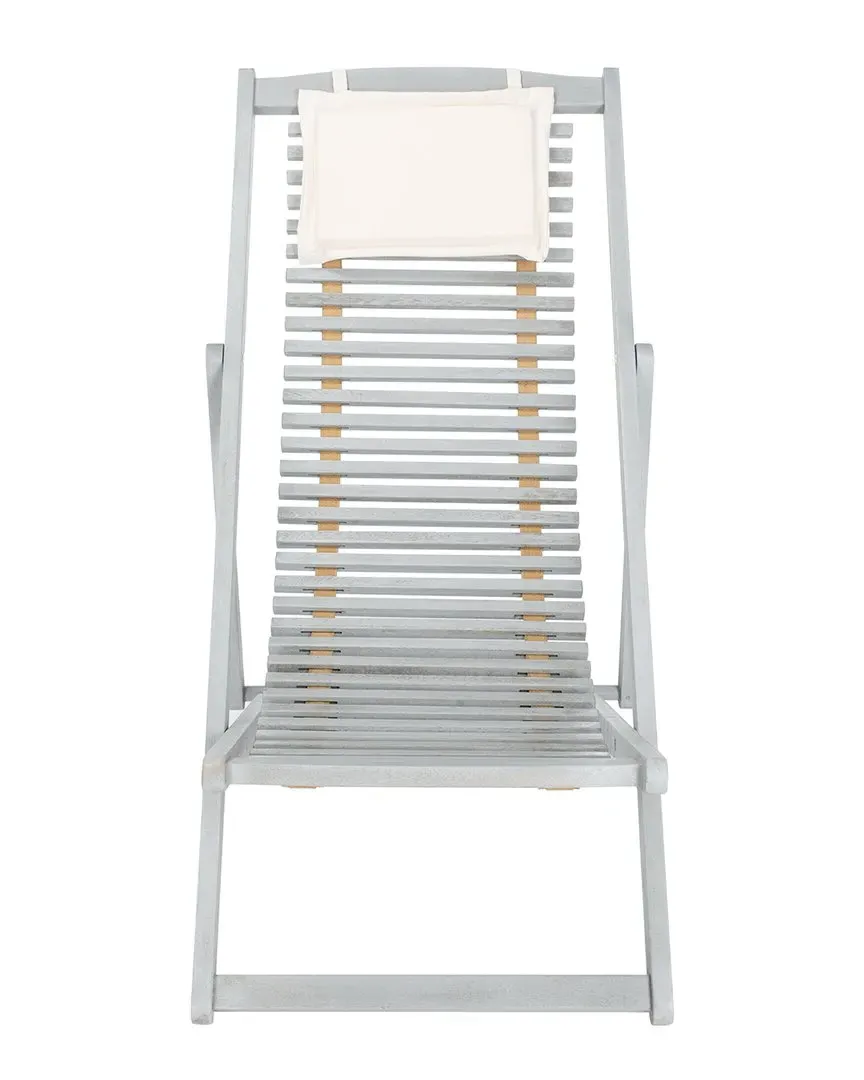 Rendi Set of 2 Outdoor Relax Chairs with Pillow - Grey, Eucalyptus image