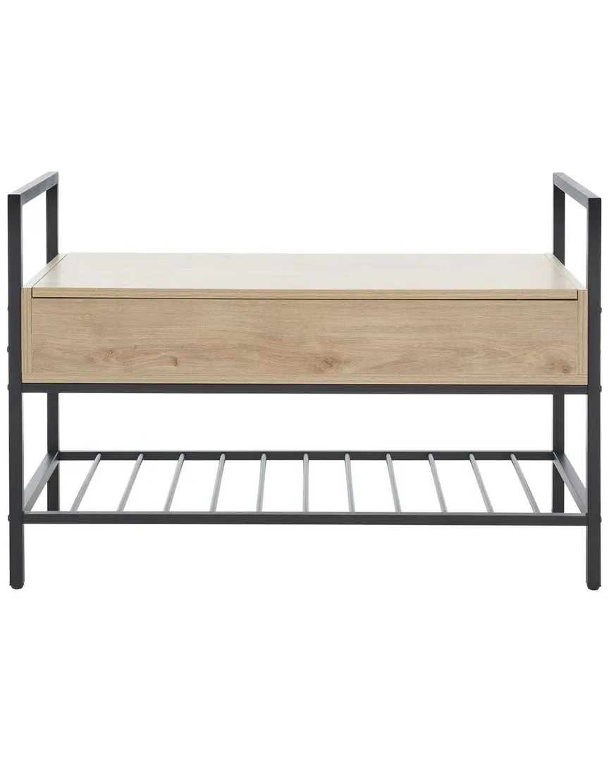 Rhonwen Storage Bench with Shelf - Sand, Melamine image