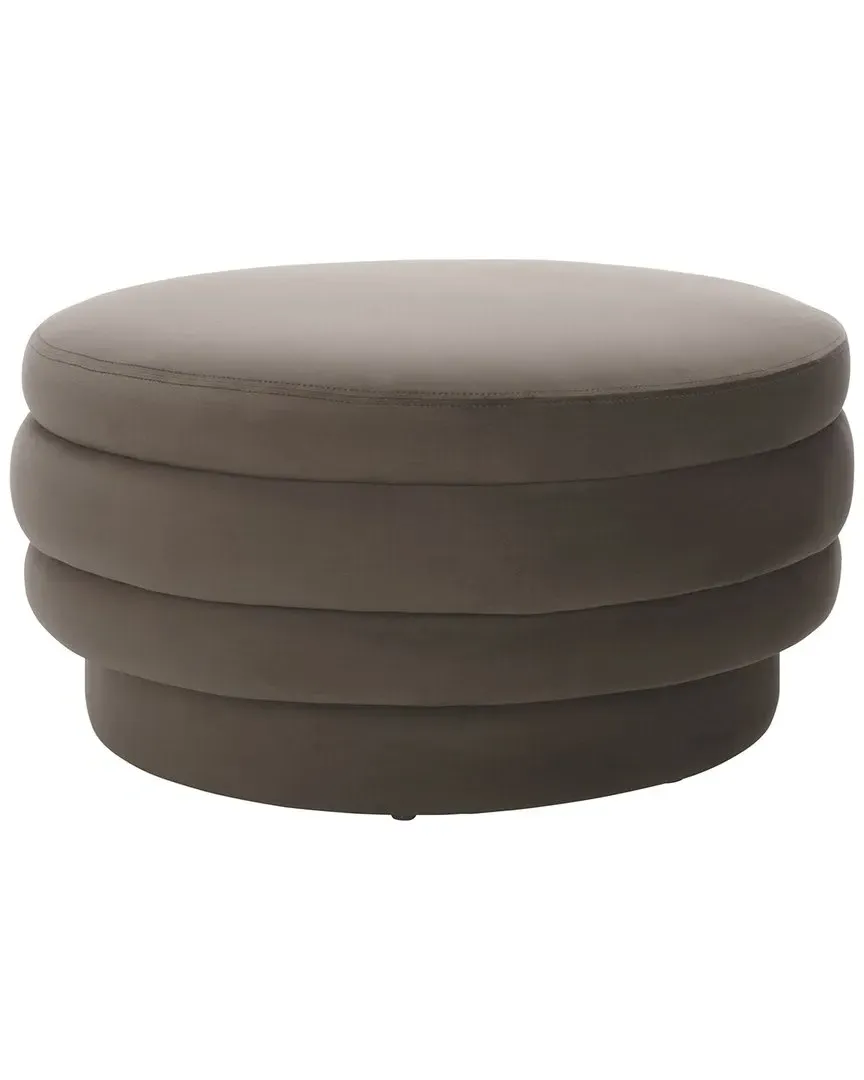 Rohan Layered Cocktail Ottoman - Brown, Fabric
