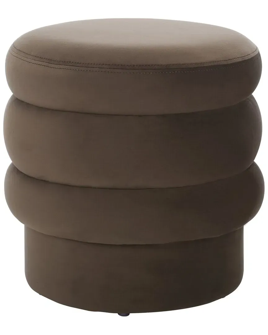Rohan Layered Ottoman - Chocolate, Fabric image