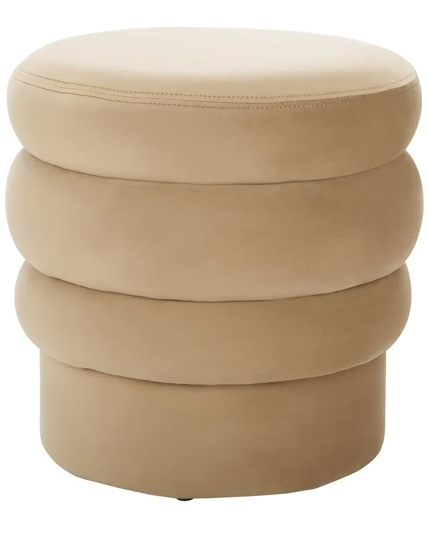 Rohan Layered Ottoman - Tan, Fabric