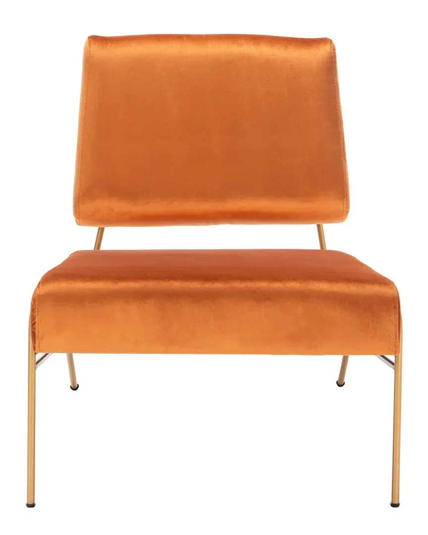 Romilly Velvet Accent Chair with Gold Frame - Sienna