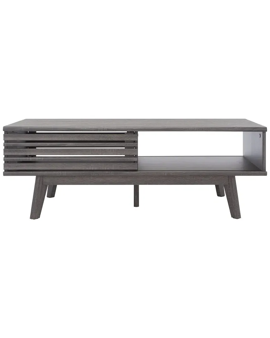 Rori Shelf Coffee Table - Distressed Black