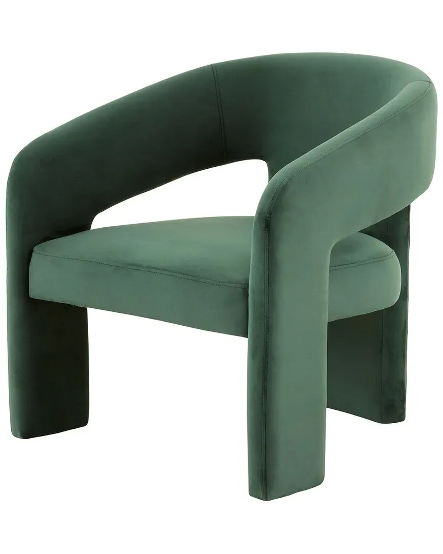 Roseanna Barrel Back Accent Chair - Forest Green, Velvet image
