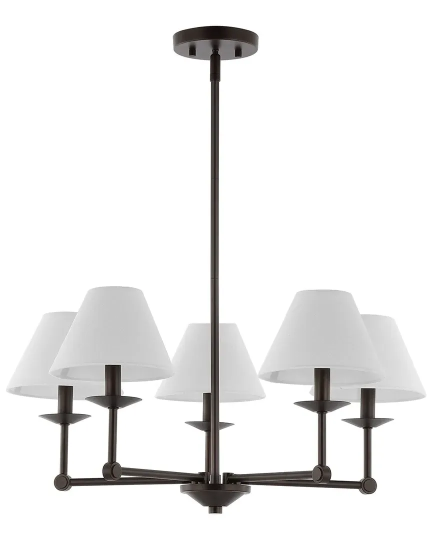 Rowley 5-Light Chandelier - Bronze, Fabric image