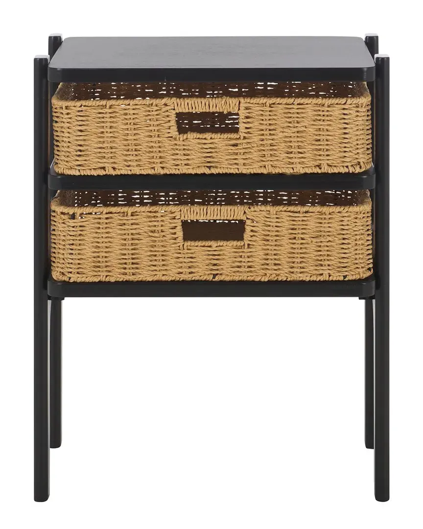 Rozalyn 2-Drawer Accent Table - Brown, Pine Wood