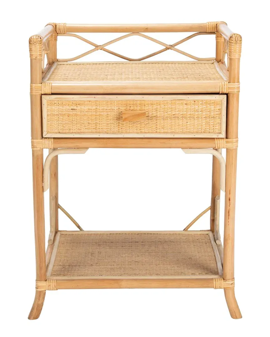 Rumi 1-Drawer Nightstand - Natural, Rattan image