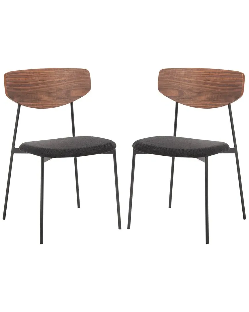 Ryker Set of 2 Dining Chairs - Walnut, Iron image
