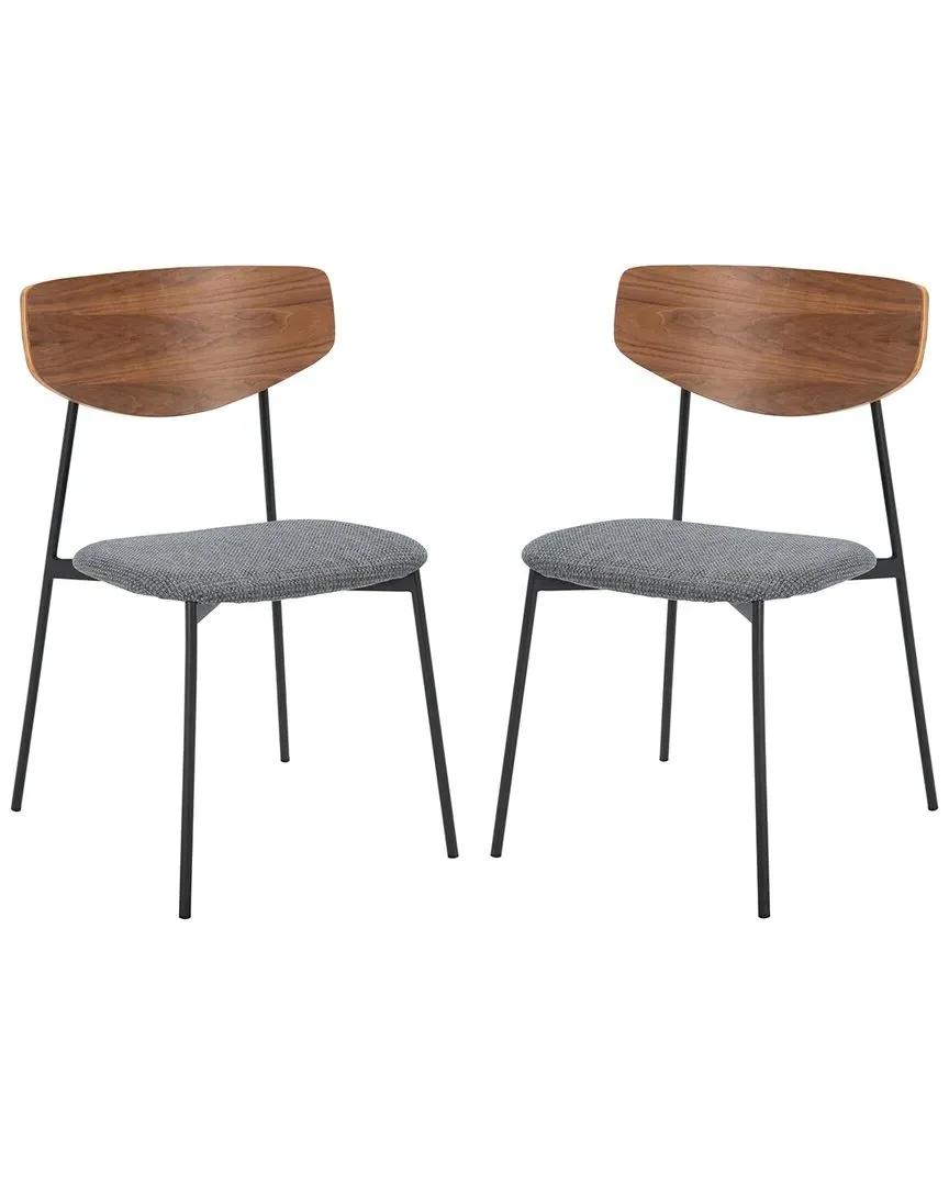 Ryker Set of 2 Dining Chairs - Walnut, Iron