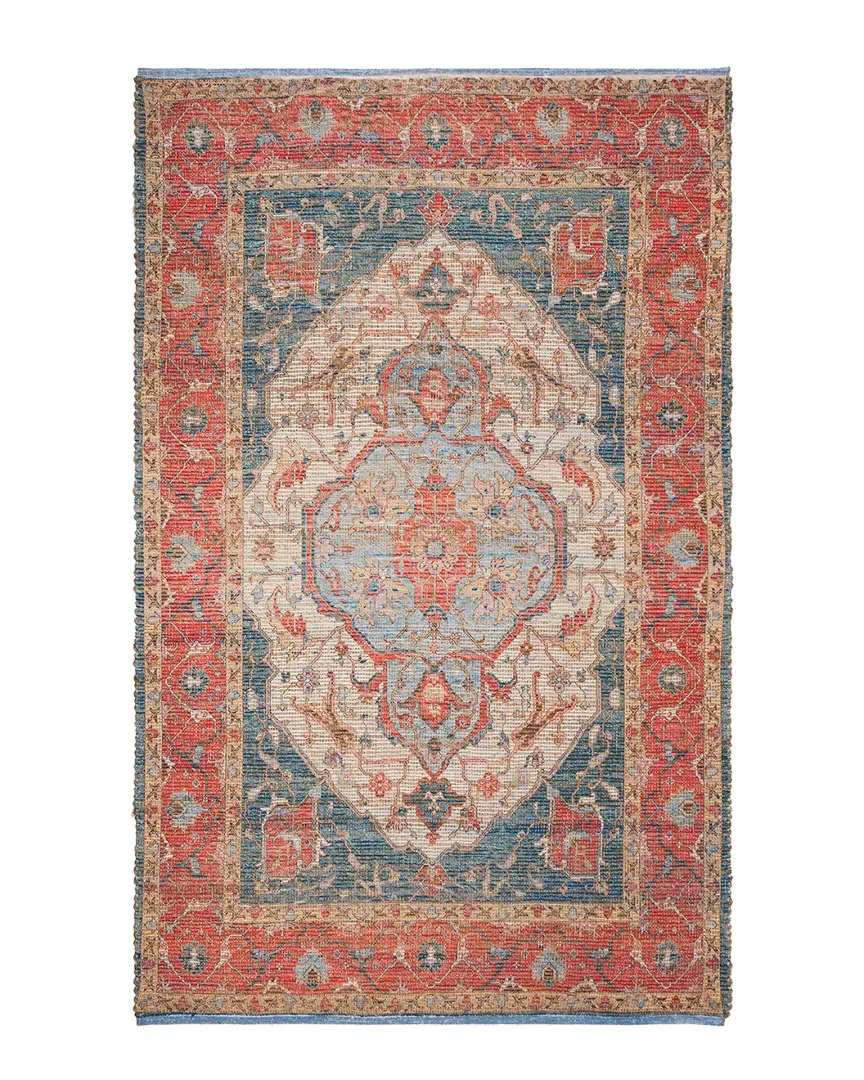 Saffron Hand-Loomed Rug - Fuchsia, Cotton image