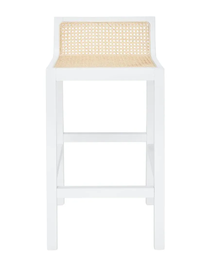 Saito Lowback Counter Stool - White, Beech Wood