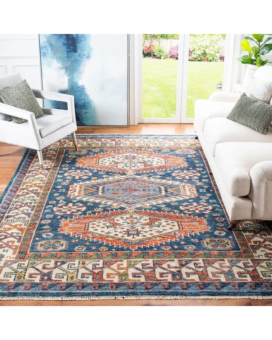 Samarkand Hand Knotted Rug - Blue, Wool image