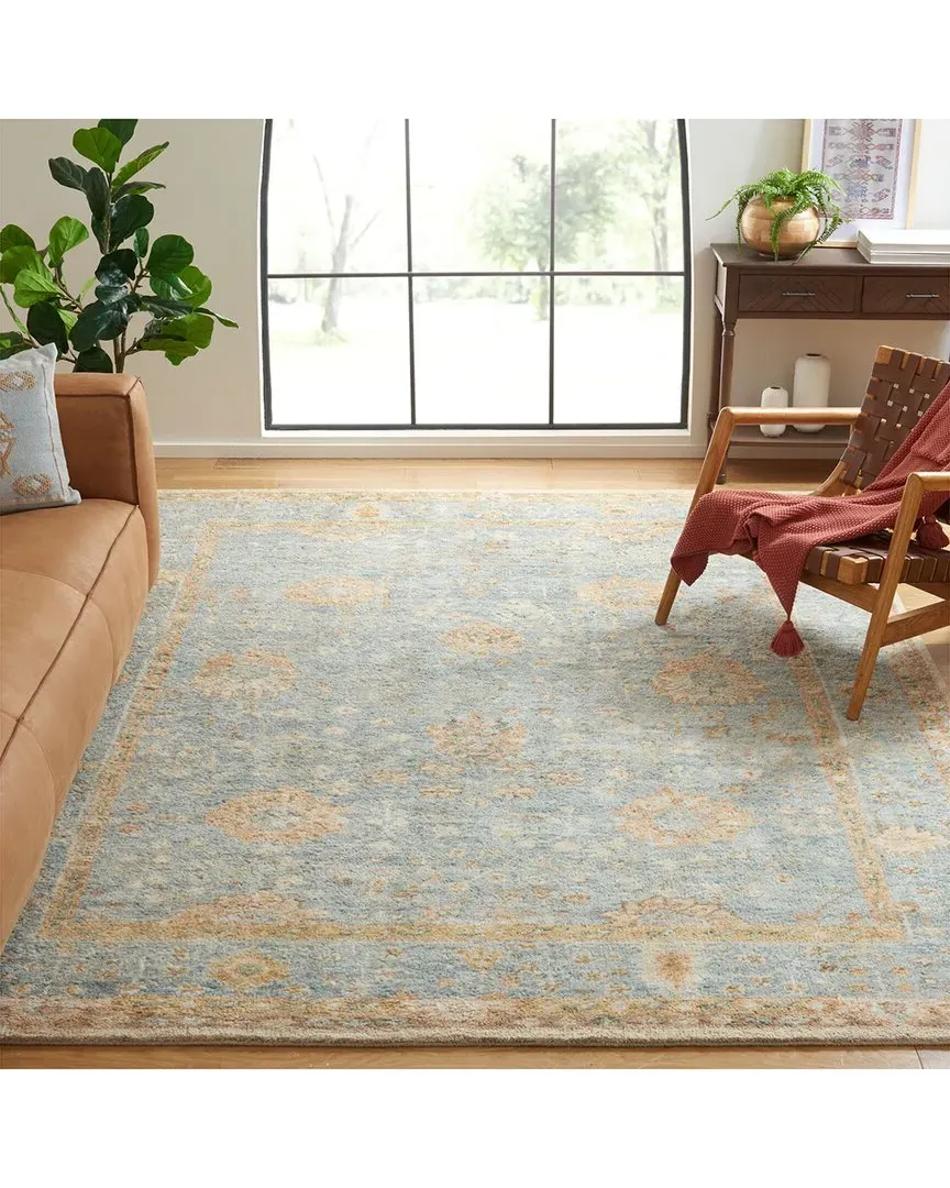 Samarkand Hand Knotted Rug - Blue, Wool