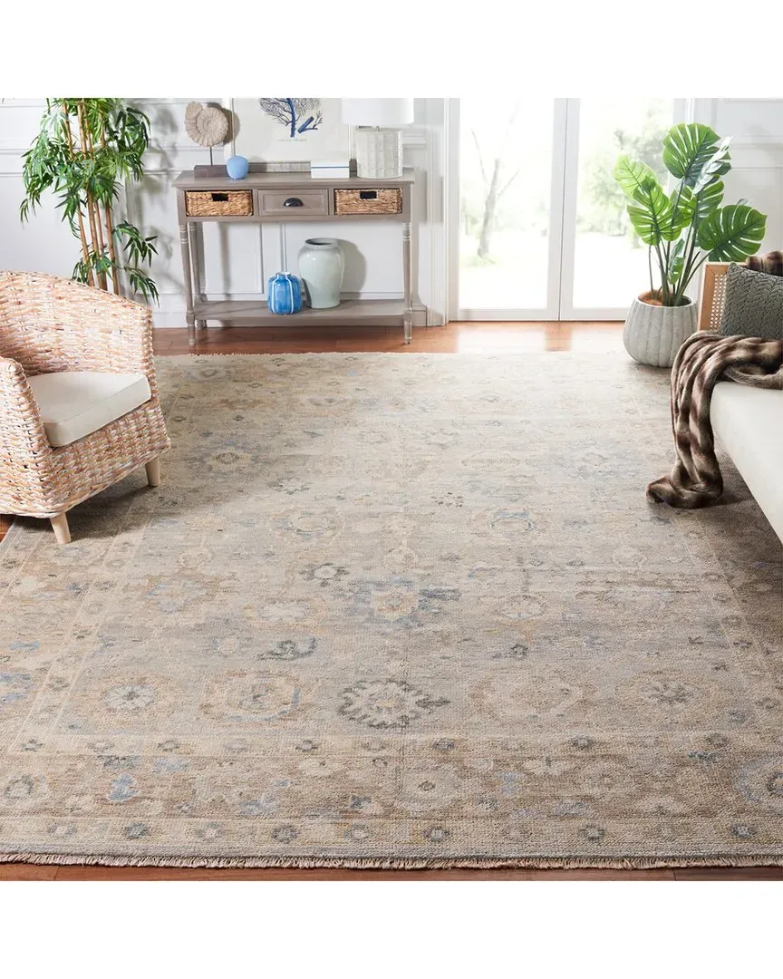 Samarkand Hand Knotted Rug - Grey, Wool-Blend image