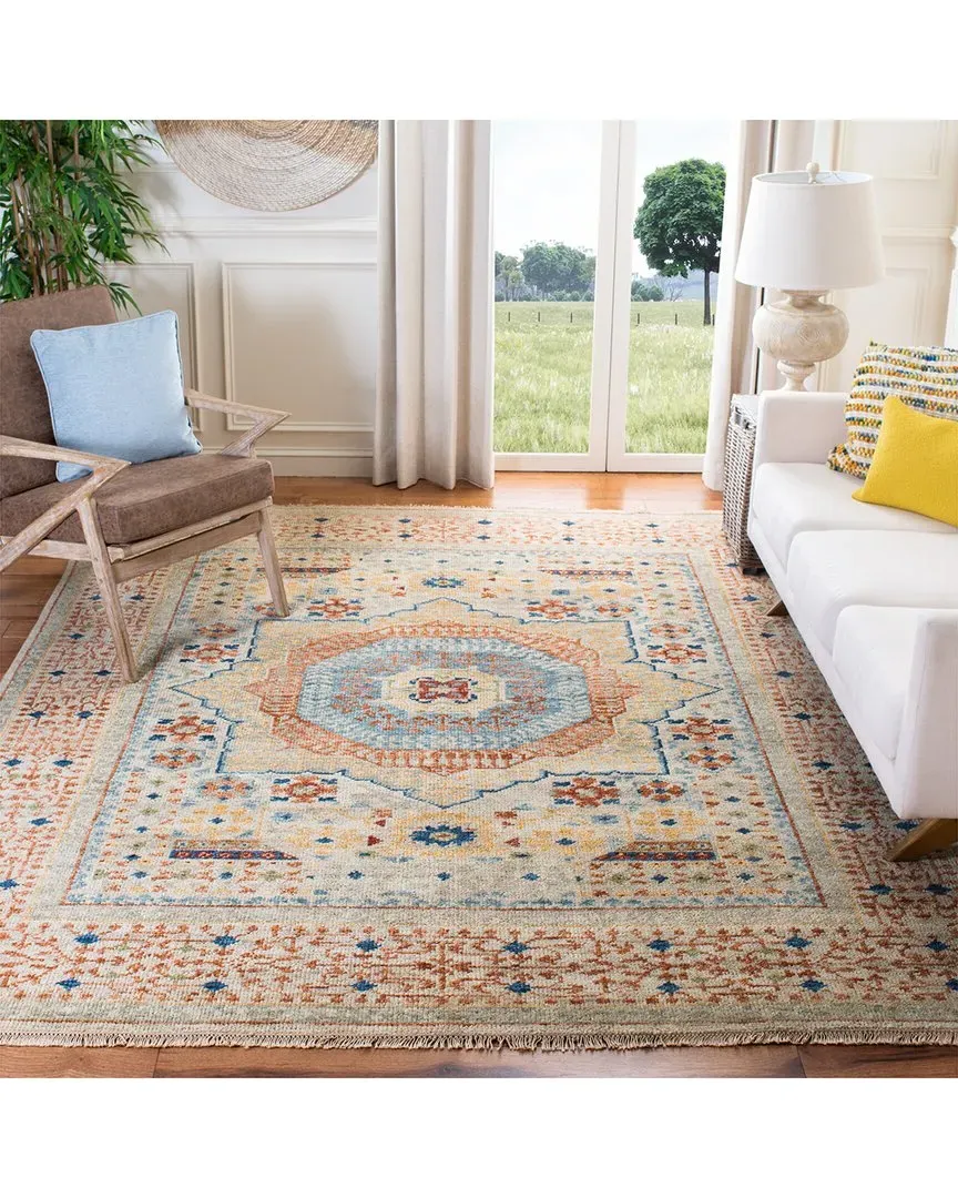 Samarkand Hand Knotted Rug - Ivory, Wool