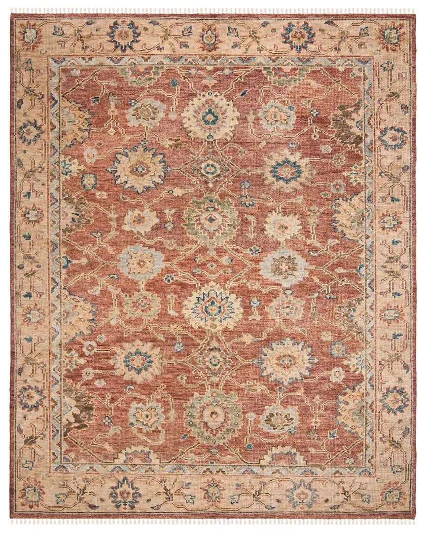 Samarkand Hand Knotted Rug - Red, Wool