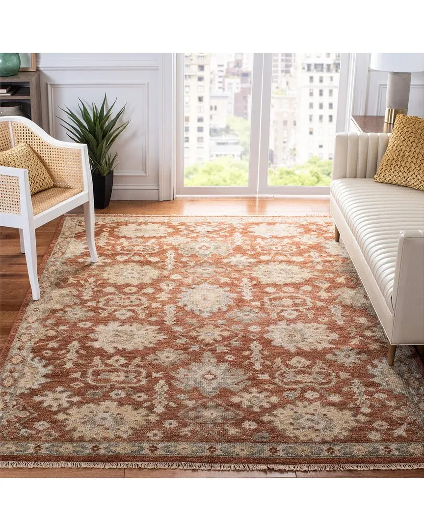 Samarkand Hand Knotted Rug - Rust, Wool