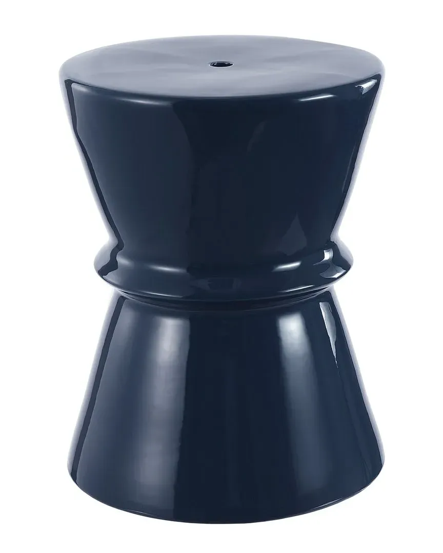 Savello Ceramic Garden Stool - Navy image