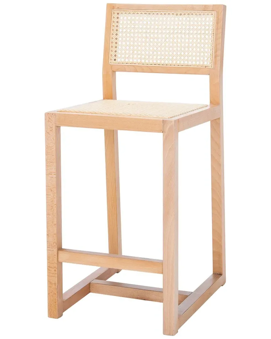 Seika Rattan Counter Stool - Natural, Beech Wood image