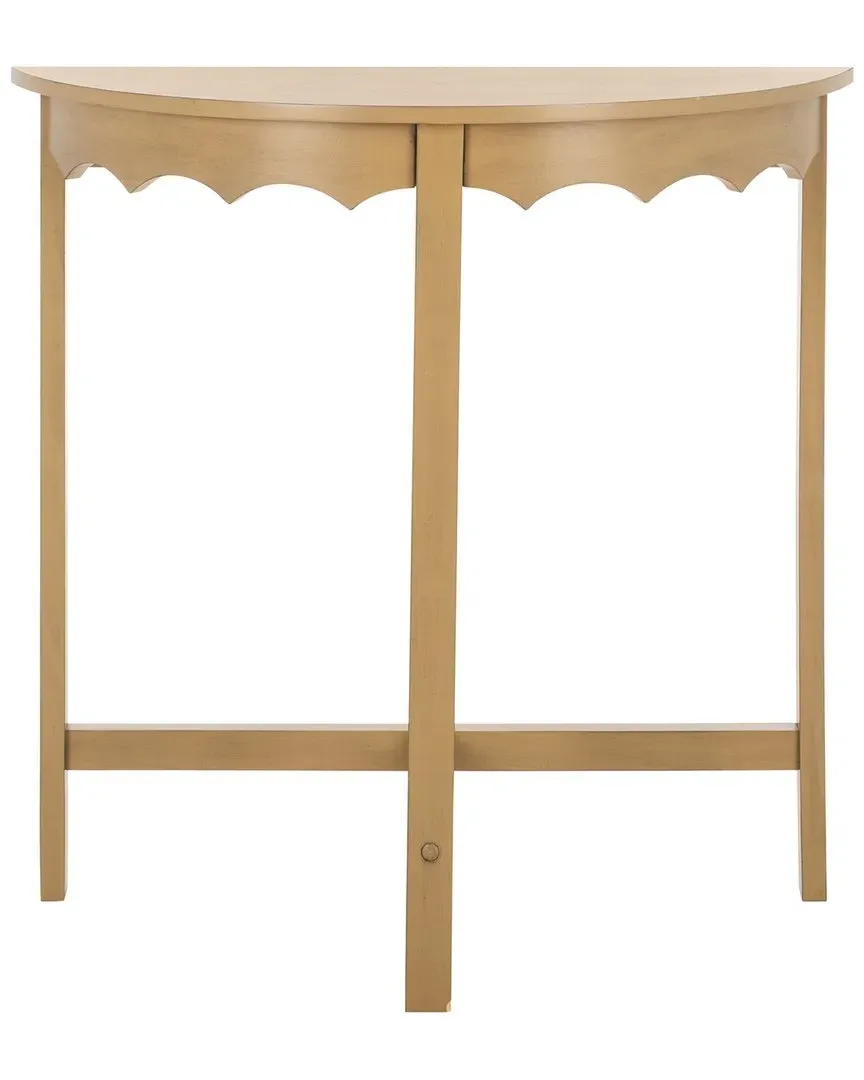 Seraphina Half Round Console Table - Brown, Pine Wood image