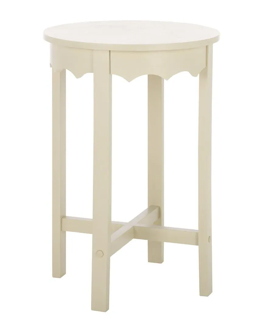 Seraphina Round Accent Table - Sand, Pine Wood
