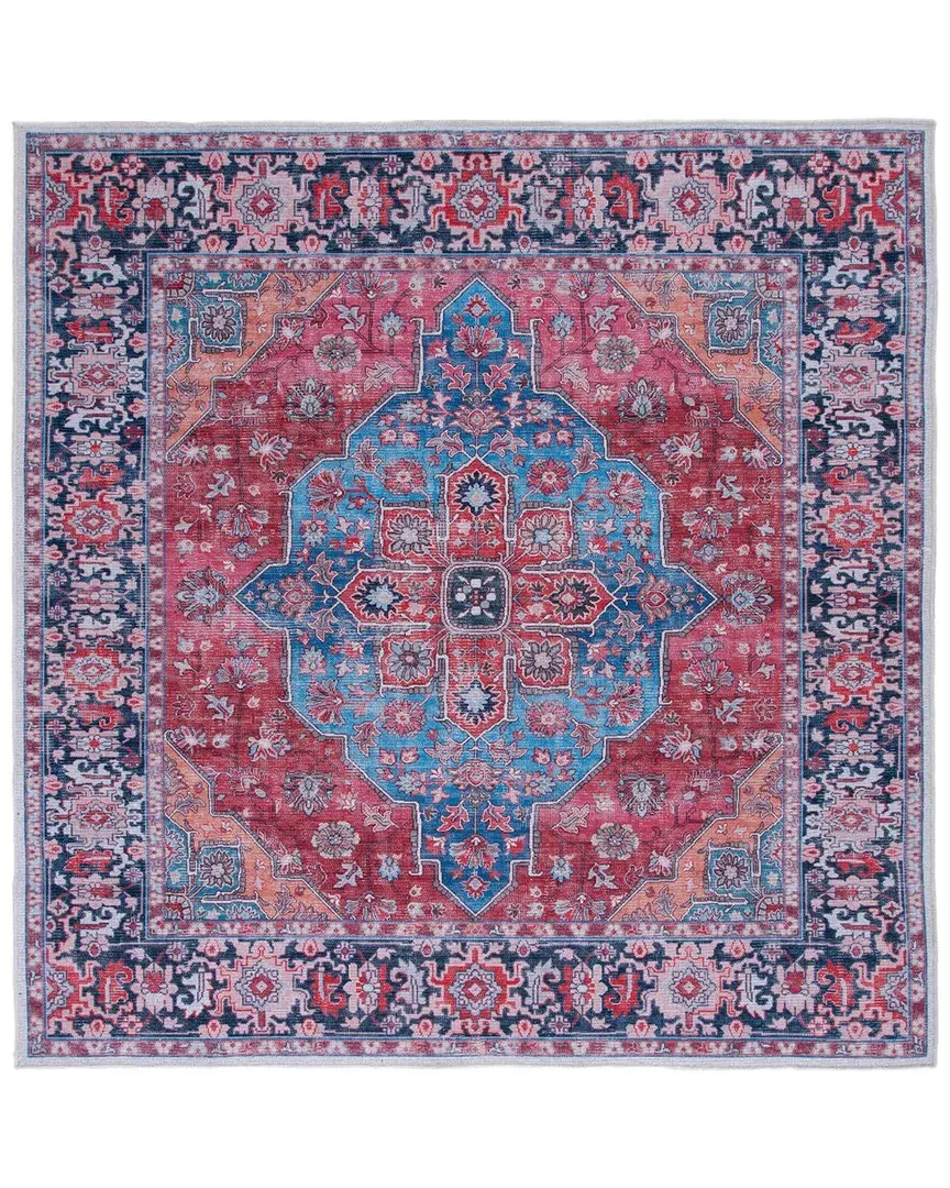 Serapi Machine-Washable Rug - Blue, Chenille