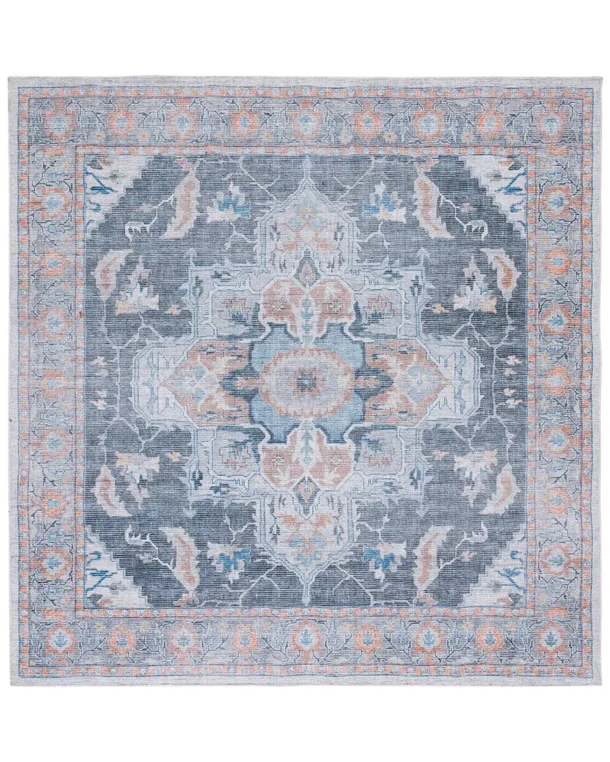 Serapi Machine-Washable Rug - Charcoal, Chenille