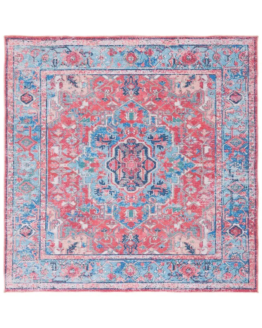 Serapi Machine-Washable Rug - Light Blue, Chenille