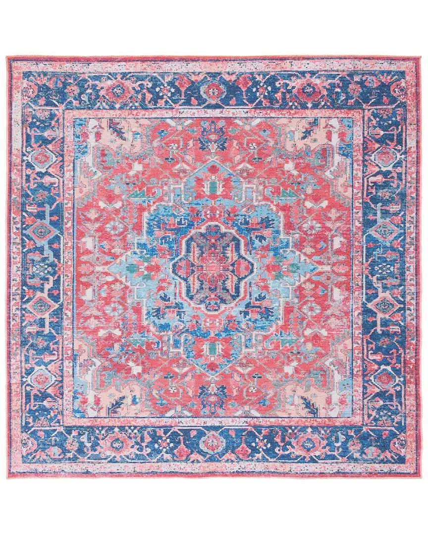 Serapi Machine-Washable Rug - Navy, Chenille