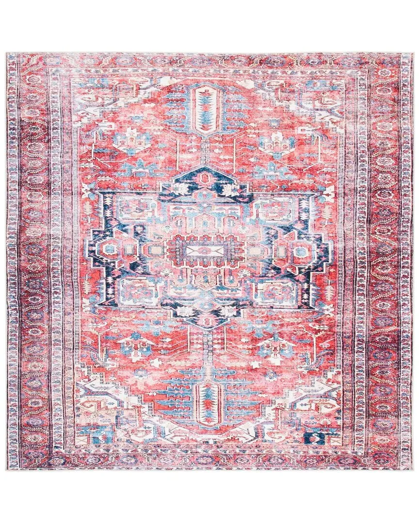 Serapi Machine-Washable Rug - Red, Chenille