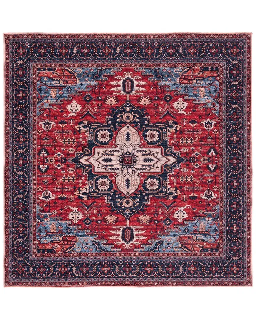 Serapi Machine-Washable Rug - Red, Cotton
