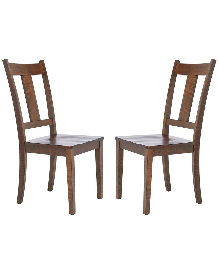 Sergio Set of 2 Dining Chairs - Brown, Wood