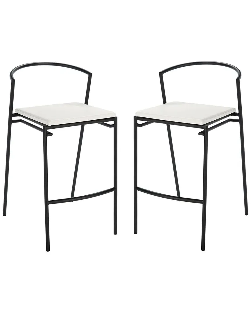 Set of 2 Knightley Counter Stools - White image