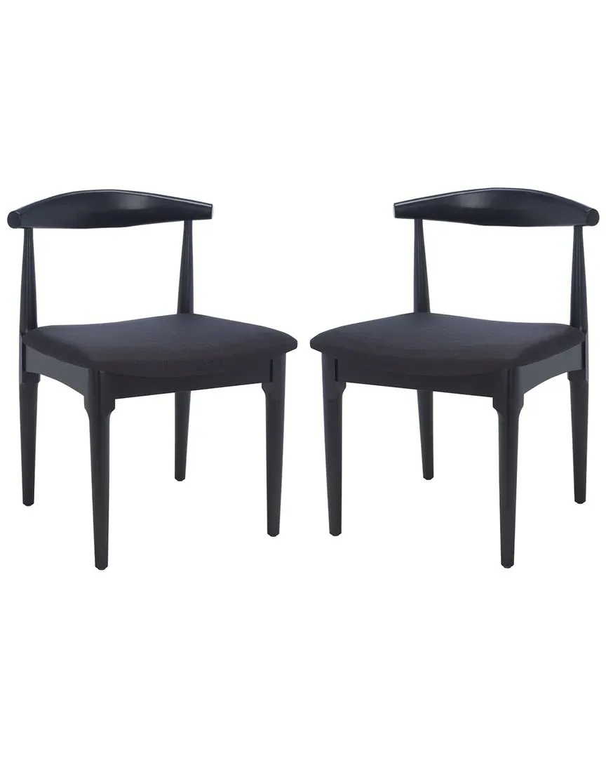 Set of 2 Lionel Dining Chairs - Black
