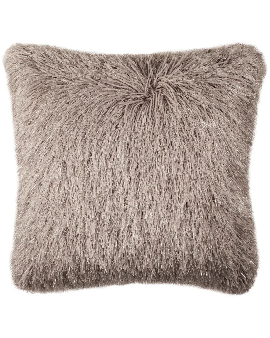 Shag Modish Metallic Pillow - Silver, Polyester image