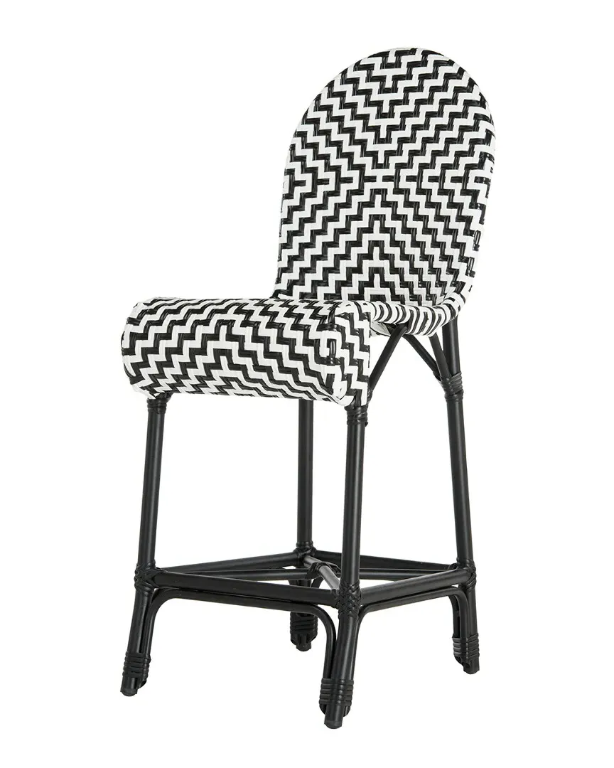 Shea Indoor-Outdoor Counter Stool - Black, Rattan
