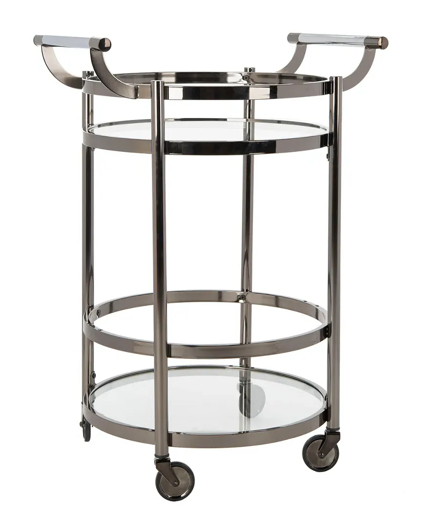 Sienna 2-Tier Round Bar Cart - Gun Metal