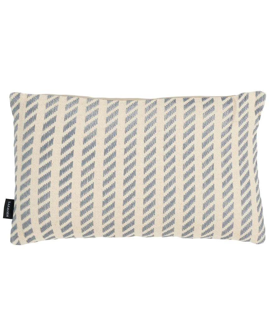 Suki 12x20 Lumbar Pillow - Natural Grey, Cotton