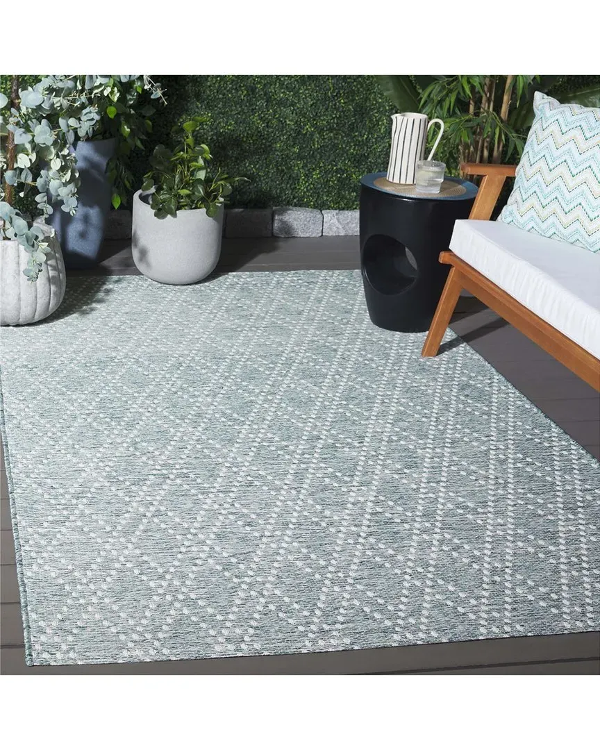 Sunset Fasset Power-Loomed Indoor/Outdoor Rug - Aqua
