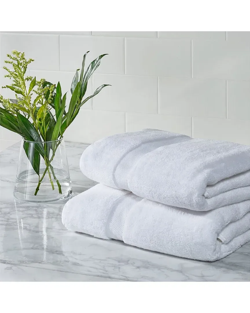 Super Plush 2pc Bath Towel Set - White, Cotton