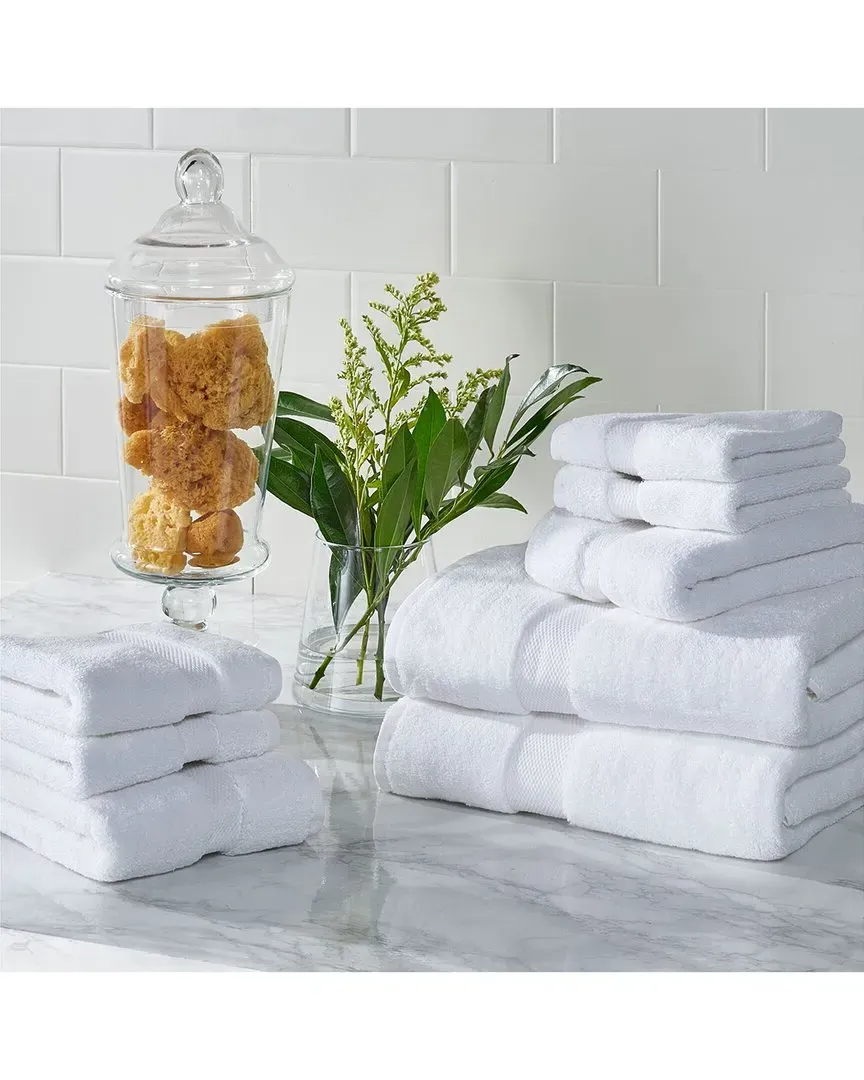 Super Plush 8Pc Towel Bundle - White, Cotton